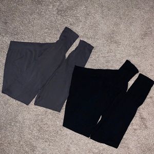 Pair of Gray and Black leggings